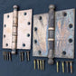 2 Pairs available 5"x5" Antique Vintage Old Reclaimed Salvaged "Stanley" SW Steel Bronze Ball Bearing Exterior Entry Door Hinges
