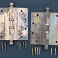 2 Pairs available 5"x5" Antique Vintage Old Reclaimed Salvaged "Stanley" SW Steel Bronze Ball Bearing Exterior Entry Door Hinges