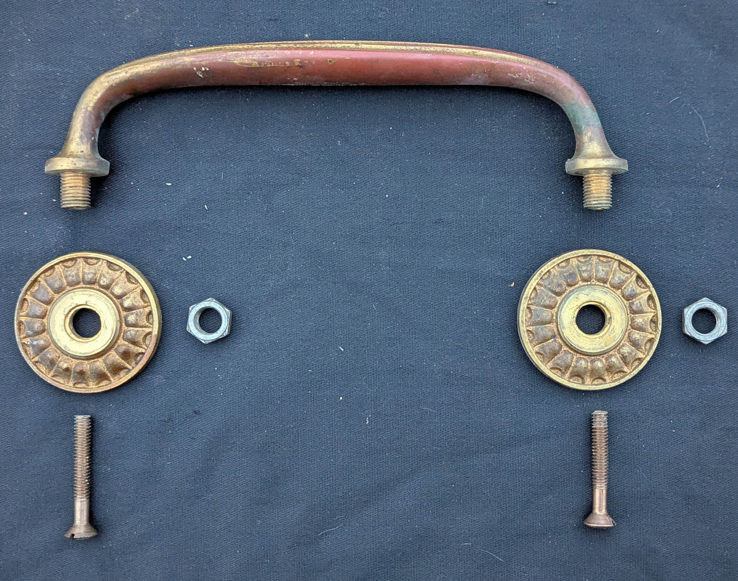 HEAVY! 10" Antique Vintage Old Reclaimed Salvaged Federal Style SOLID Cast Bronze Entry Exterior Door Handle Pull