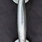 HEAVY! 7.5" Antique Vintage Old Reclaimed Salvaged Art Deco Chrome plated SOLID Cast Brass Door Handle Pull