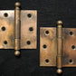 5 available CLEAN 3-Knuckle Pair 3"x3" Antique Vintage Old Reclaimed Salvaged Copper Steel Interior Door Hinges