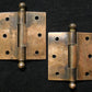 5 available CLEAN 3-Knuckle Pair 3"x3" Antique Vintage Old Reclaimed Salvaged Copper Steel Interior Door Hinges
