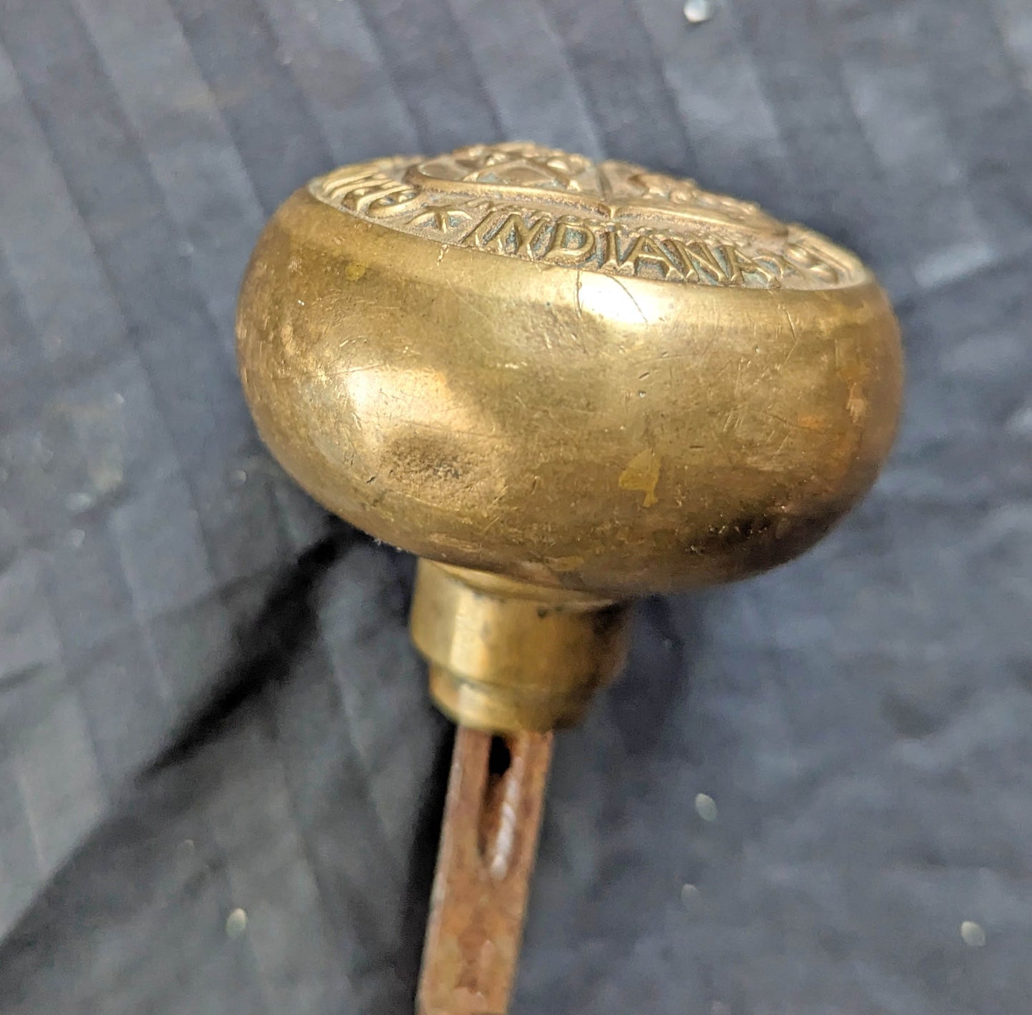 Antique Vintage Old Salvaged Reclaimed Yale Knights of Pythias Exterior Entry Door Set SOLID Bronze Brass Knob Plate Lock Lockset Key Neo Classical