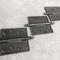 Set of 3 Restored Cleaned 5"x5" Antique Old Reclaimed Salvaged Vintage Old Victorian Cast Iron Steeple Exterior Entry Door Hinges