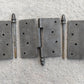 Set of 3 Restored Cleaned 5"x5" Antique Old Reclaimed Salvaged Vintage Old Victorian Cast Iron Steeple Exterior Entry Door Hinges