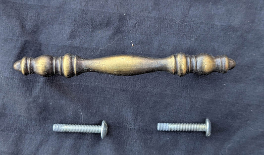 5 available Vintage New Old Stock Amerock Allison Franciscan Bar Dresser Drawer Pull Cabinet Door Handle Antique Brass Finish