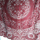 Vintage Black-Tie Collection Round Elegant Tablecloth Woven Nottingham Scranton Lace Co Perma Press Deep Burgundy 70” D- NOS-Made in USA