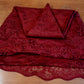 Vintage Black-Tie Collection Round Elegant Tablecloth Woven Nottingham Scranton Lace Co Perma Press Deep Burgundy 70” D- NOS-Made in USA