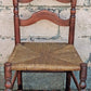 Antique Vintage Old Ladderback Shaker Style Reclaimed Salvaged SOLID Wood Wooden Dining Accent Desk Side Rush Rattan Seagrass Chair Seat