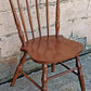 Antique Vintage Old Reclaimed Salvaged SOLID Maple Wood Wooden Side Dining Desk Windsor Chair Arched Spindle Back