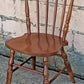 Antique Vintage Old Reclaimed Salvaged SOLID Maple Wood Wooden Side Dining Desk Windsor Chair Arched Spindle Back