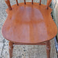 Antique Vintage Old Reclaimed Salvaged SOLID Maple Wood Wooden Side Dining Desk Windsor Chair Arched Spindle Back