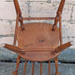 Antique Vintage Old Reclaimed Salvaged SOLID Maple Wood Wooden Side Dining Desk Windsor Chair Arched Spindle Back