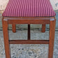 Antique Vintage Old Art Deco Style SOLID Wood Wooden Piano Kneeling Bench Foot Stool Ottoman Plant Stand Pink Purple Striped Fabric