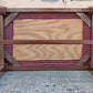 Antique Vintage Old Art Deco Style SOLID Wood Wooden Piano Kneeling Bench Foot Stool Ottoman Plant Stand Pink Purple Striped Fabric