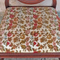 Antique Vintage Old Solid Cherry Wooden Victorian Shield Back Side Dining Lounge Accent Chair Upholstered Upholstery Floral Fabric Seat