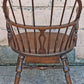 Antique Vintage Old Reclaimed Salvaged Hale SOLID Maple Wood Wooden Side Dining Accent Writing School Desk Windsor Chair Arched Spindle Back