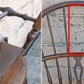 Antique Vintage Old Reclaimed Salvaged Hale SOLID Maple Wood Wooden Side Dining Accent Writing School Desk Windsor Chair Arched Spindle Back