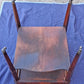 Antique Vintage Old Salvaged Reclaimed Chippendale Colonial Style Solid Mahogany Leather Glass Top Side Accent Bedside Table Nightstand