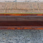 Antique Vintage Old Reclaimed Salvaged Chippendale Colonial Style SOLID Mahogany Wood Wooden Coffee Sofa Accent Table Glass Leather Top