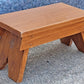 Small Vintage Antique Old Handcrafted Handmade Solid Wood Wooden Table Foot Step Stool Plant Stand Side Accent Chair Seat Garden Bench