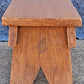 Small Vintage Antique Old Handcrafted Handmade Solid Wood Wooden Table Foot Step Stool Plant Stand Side Accent Chair Seat Garden Bench