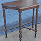 Antique Vintage Old DISTRESSED Victorian Reclaimed Salvaged Solid Wood Wooden Serpentine Side Console Hall Accent End Nightstand Shelf Table