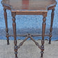 Antique Vintage Old DISTRESSED Victorian Reclaimed Salvaged Solid Wood Wooden Serpentine Side Console Hall Accent End Nightstand Shelf Table
