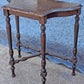 Antique Vintage Old DISTRESSED Victorian Reclaimed Salvaged Solid Wood Wooden Serpentine Side Console Hall Accent End Nightstand Shelf Table