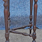 Antique Vintage Old DISTRESSED Victorian Reclaimed Salvaged Solid Wood Wooden Serpentine Side Console Hall Accent End Nightstand Shelf Table