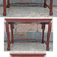 Set of Vintage Antique Chinese Oriental Solid Rosewood Wood Wooden Carved Serpentine Square Nesting Nested Stacked Stand Side Accent Tables