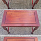 Set of Vintage Antique Chinese Oriental Solid Rosewood Wood Wooden Carved Serpentine Square Nesting Nested Stacked Stand Side Accent Tables