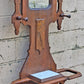 Antique Vintage Old Reclaimed Salvaged Victorian Eastlake SOLID Walnut Wooden Marble Hall Tree Coat Hanger Umbrella Stand Rack Hook Mirror