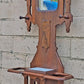 Antique Vintage Old Reclaimed Salvaged Victorian Eastlake SOLID Walnut Wooden Marble Hall Tree Coat Hanger Umbrella Stand Rack Hook Mirror
