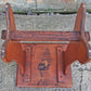 Antique Vintage Old Reclaimed Salvaged SOLID Carved Maple Wood Wooden Neo-Classical Side End Hall Accent Foyer Sofa Lamp Table Stand