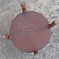 Antique Vintage Old Reclaimed Salvaged SOLID Wood Wooden 3 TIER Tiered Round Serpentine Circle Circular End Side Sofa Accent Table