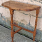 Antique Vintage Old Reclaimed Salvaged Victorian Solid Wood Wooden Console Half Round Semi Circle Lamp End Side Pedestal Table Plant Stand