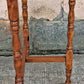 Antique Vintage Old Reclaimed Salvaged Victorian Solid Wood Wooden Console Half Round Semi Circle Lamp End Side Pedestal Table Plant Stand