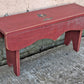 Vintage Antique Old Homemade Handmade Solid Wood Wooden Table Foot Step Stool Plant Stand Side Accent Chair Seat Garden Bench Painted