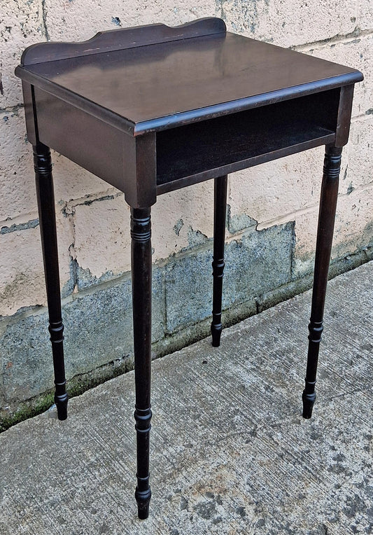 Antique Vintage Old Reclaimed Salvaged SOLID Walnut Wood Wooden Nightstand Side End Accent Table Cabinet Storage Kitchen Writing Desk