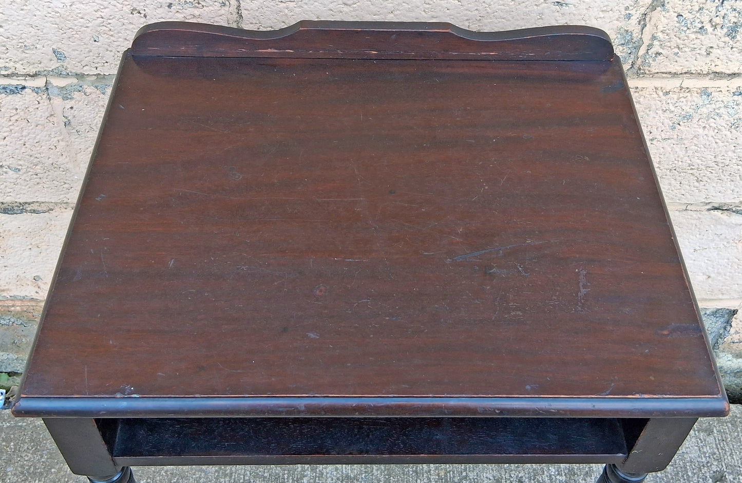 Antique Vintage Old Reclaimed Salvaged SOLID Walnut Wood Wooden Nightstand Side End Accent Table Cabinet Storage Kitchen Writing Desk