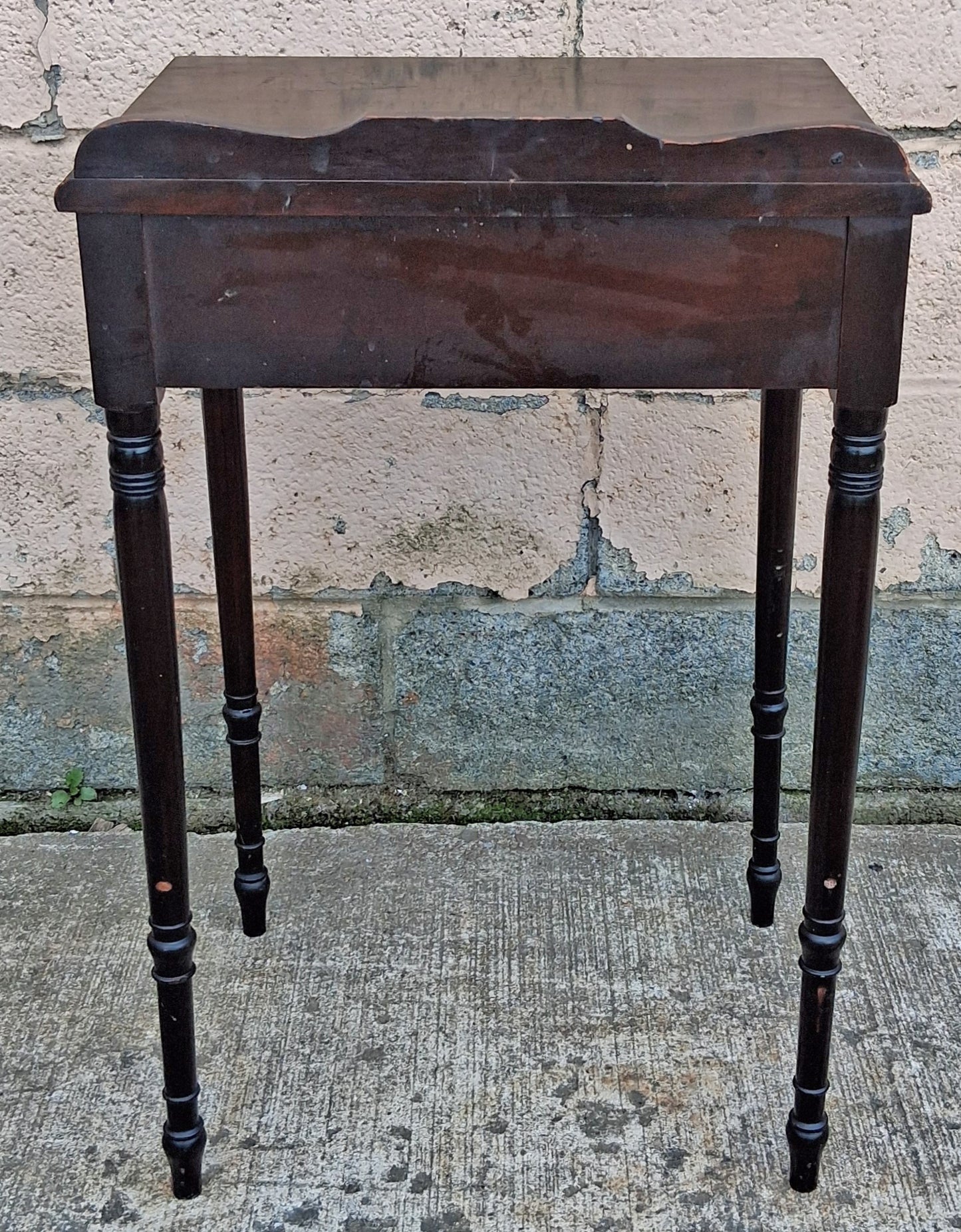 Antique Vintage Old Reclaimed Salvaged SOLID Walnut Wood Wooden Nightstand Side End Accent Table Cabinet Storage Kitchen Writing Desk