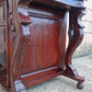 Antique Vintage Old Reclaimed Salvaged Solid Mahogany Wood Wooden Slant Front Secretary Davenport Desk Writing Table Drawers