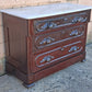 Antique Vintage Old Victorian Eastlake Style Reclaimed Salvaged Solid Wood Wooden Marble Top Slab Dresser Server Chest of Drawers