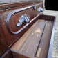 Antique Vintage Old Victorian Eastlake Style Reclaimed Salvaged Solid Wood Wooden Marble Top Slab Dresser Server Chest of Drawers