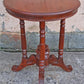 Antique Vintage Old Salvaged Reclaimed Victorian SOLID Mahogany Wood Wooden Circular Side Accent End Lamp Plant Stand Table Nightstand