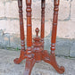 Antique Vintage Old Salvaged Reclaimed Victorian SOLID Mahogany Wood Wooden Circular Side Accent End Lamp Plant Stand Table Nightstand