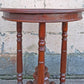 Antique Vintage Old Salvaged Reclaimed Victorian SOLID Mahogany Wood Wooden Circular Side Accent End Lamp Plant Stand Table Nightstand