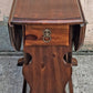 Vintage Antique Old SOLID Knotty Pine Wood Wooden Drop Down Leaf Pembroke Butterfly End Accent Side Lamp Table Shelf Nightstand