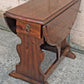 Vintage Antique Old SOLID Knotty Pine Wood Wooden Drop Down Leaf Pembroke Butterfly End Accent Side Lamp Table Shelf Nightstand
